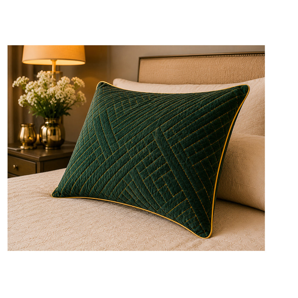 Quilted Green Pillow