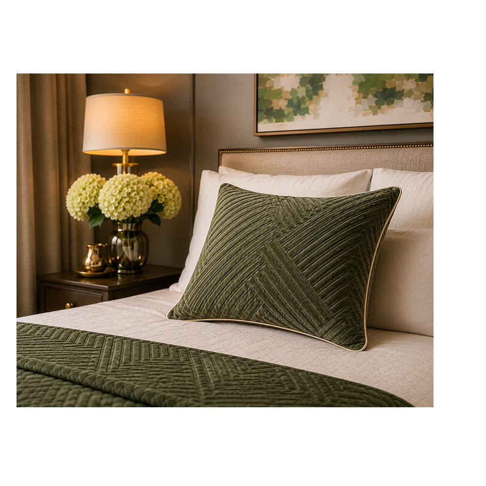 Green Pillow Geometric