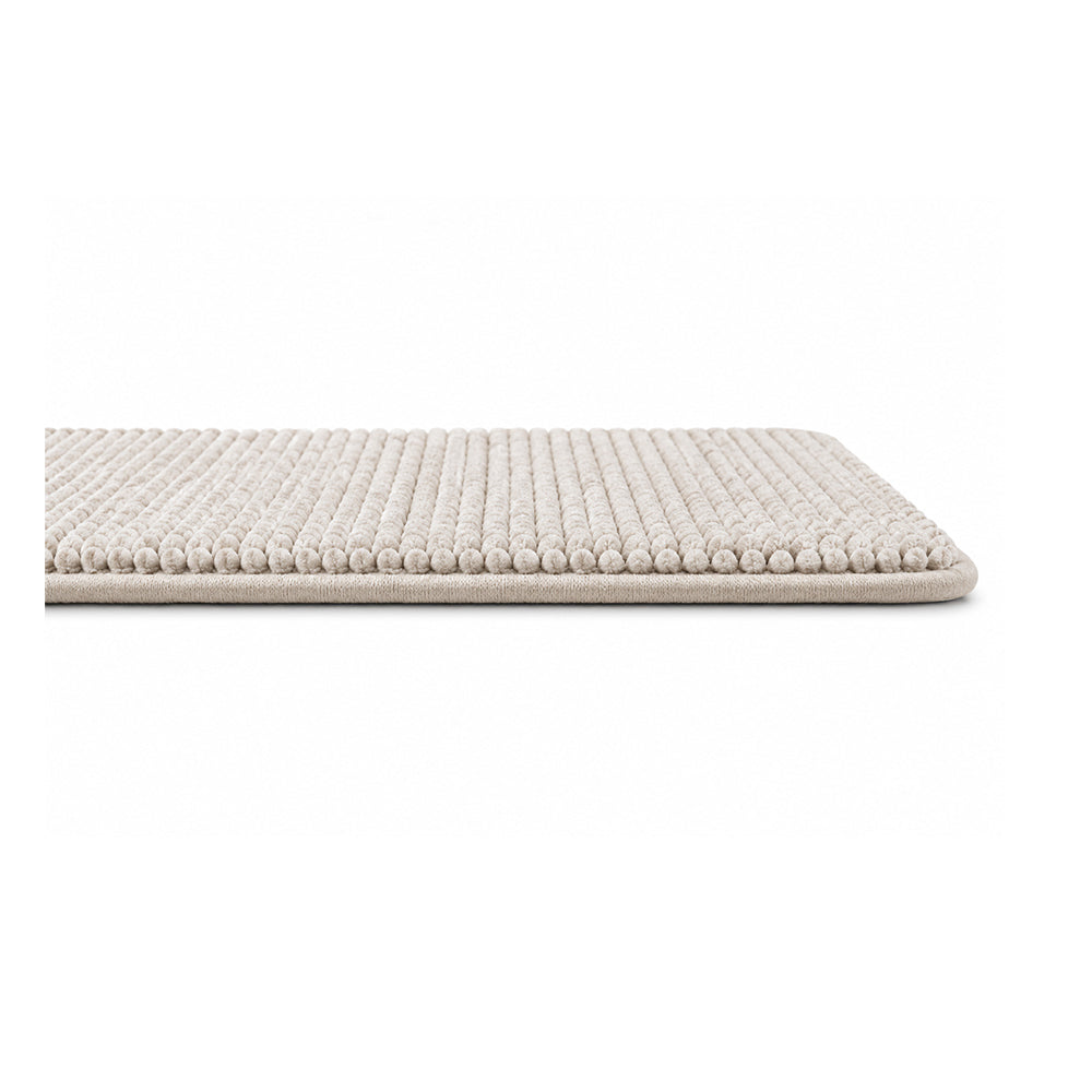 Luxury Chenille Cream Bathroom Rugs