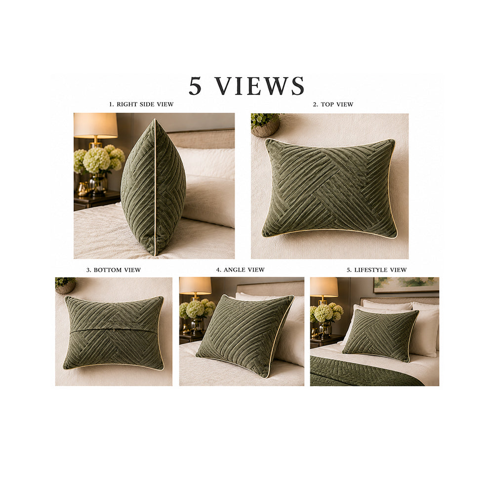 Green Pillow Geometric