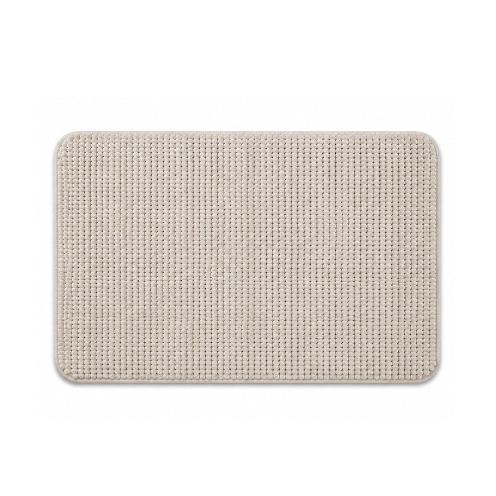 Luxury Chenille Cream Bathroom Rugs