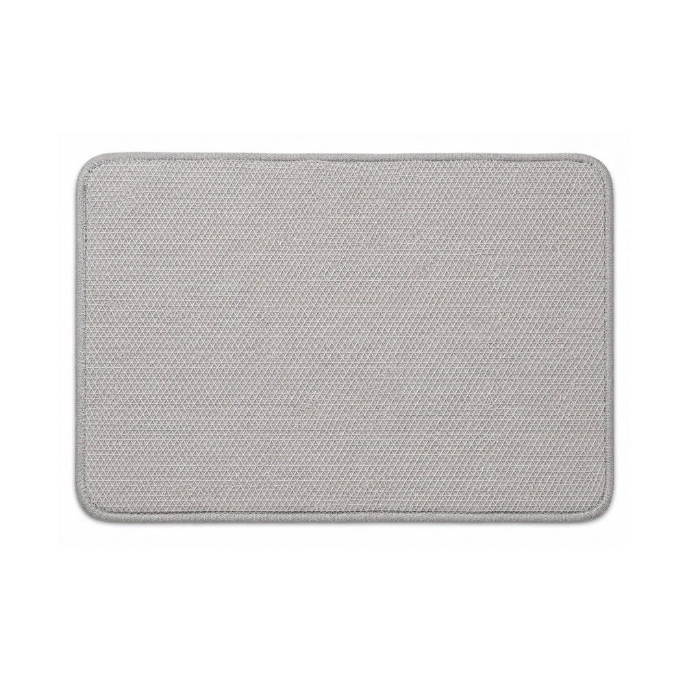 Memory Foam Bath Mat Light Gray Pebble