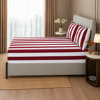 Red White Classic Fitted Sheet