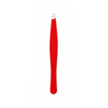 Red Hair Removal Tweezers Slanted Tip