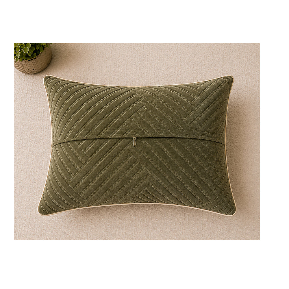 Green Pillow Geometric