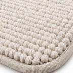 Luxury Chenille Cream Bathroom Rugs
