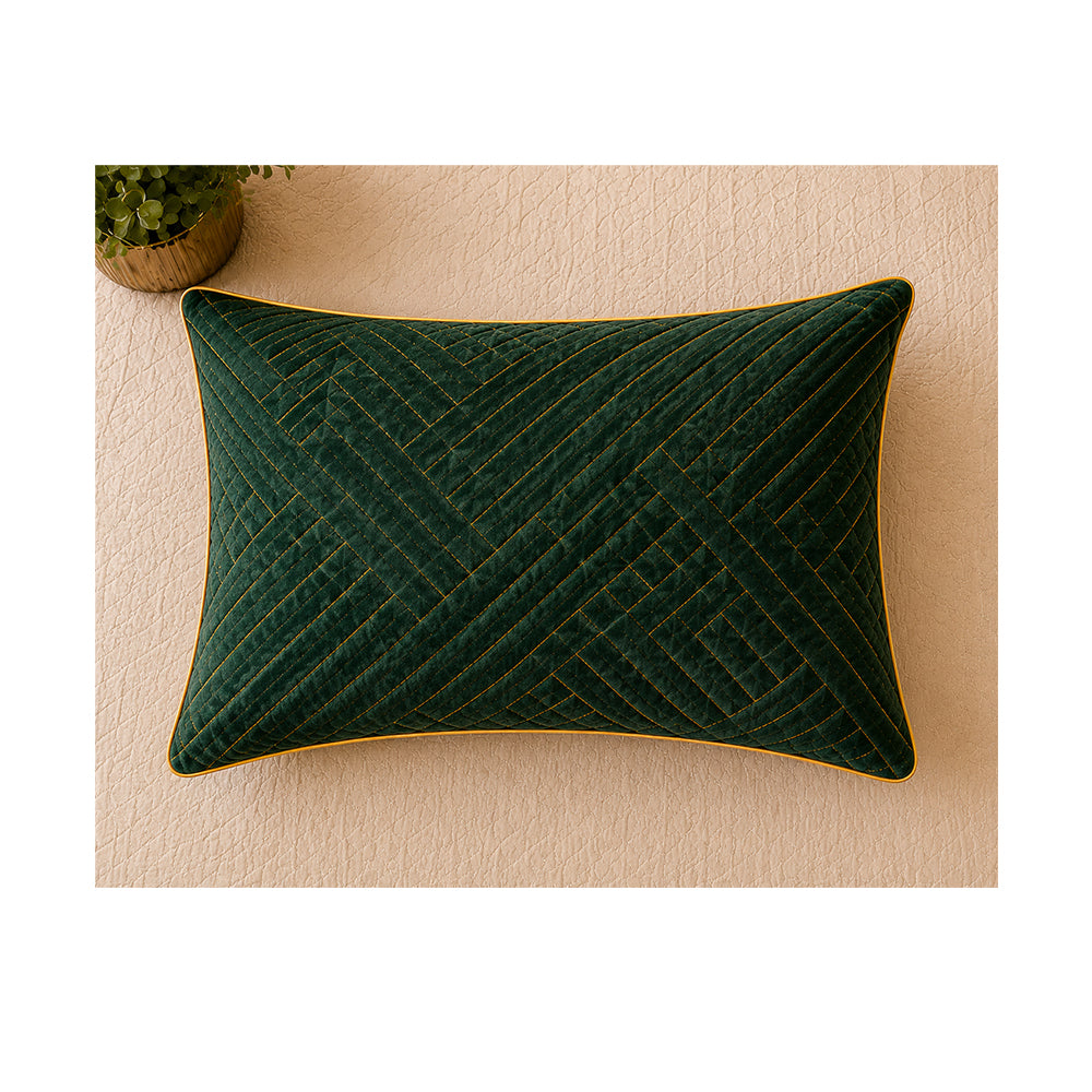 Quilted Green Pillow