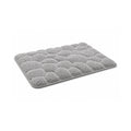 Memory Foam Bath Mat Light Gray Pebble