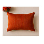 Burnt Orange Striped Soft Pillow