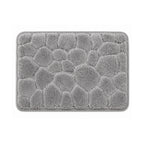 Memory Foam Bath Mat Light Gray Pebble