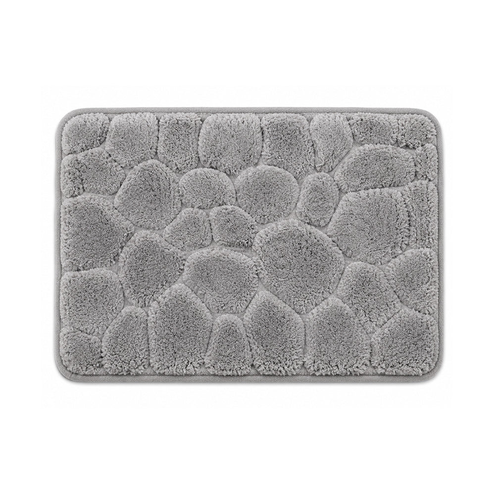 Memory Foam Bath Mat Light Gray Pebble
