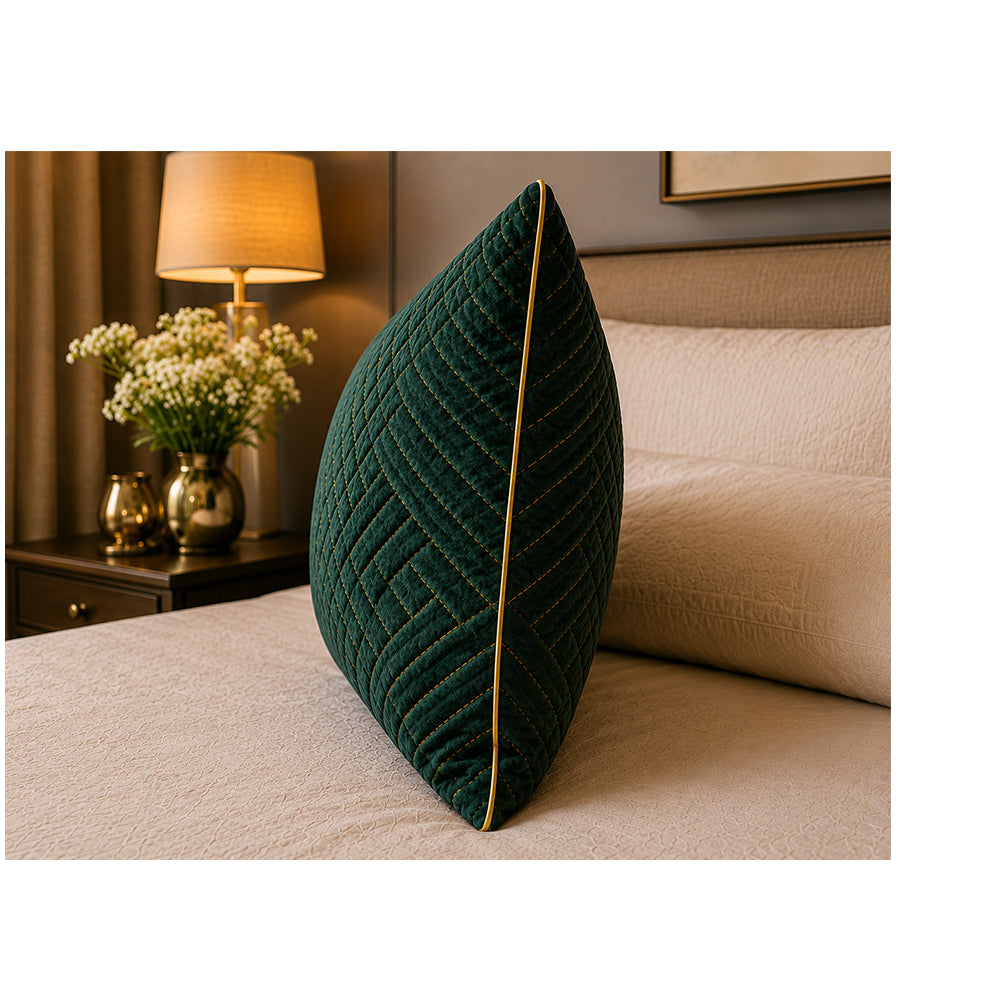 Quilted Green Pillow