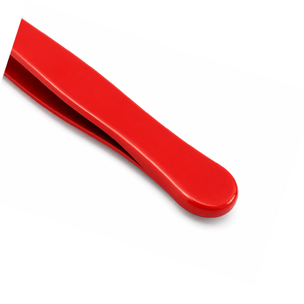 Red Hair Removal Tweezers Slanted Tip