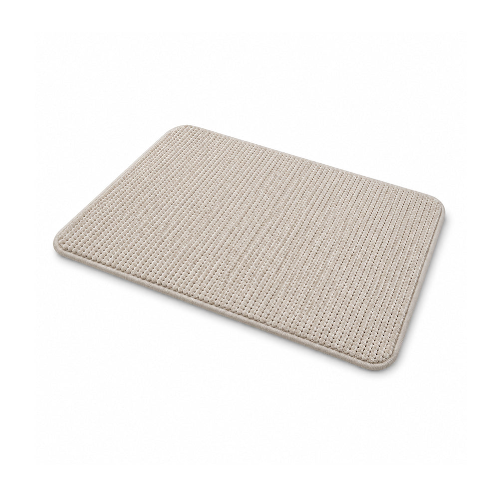 Luxury Chenille Cream Bathroom Rugs