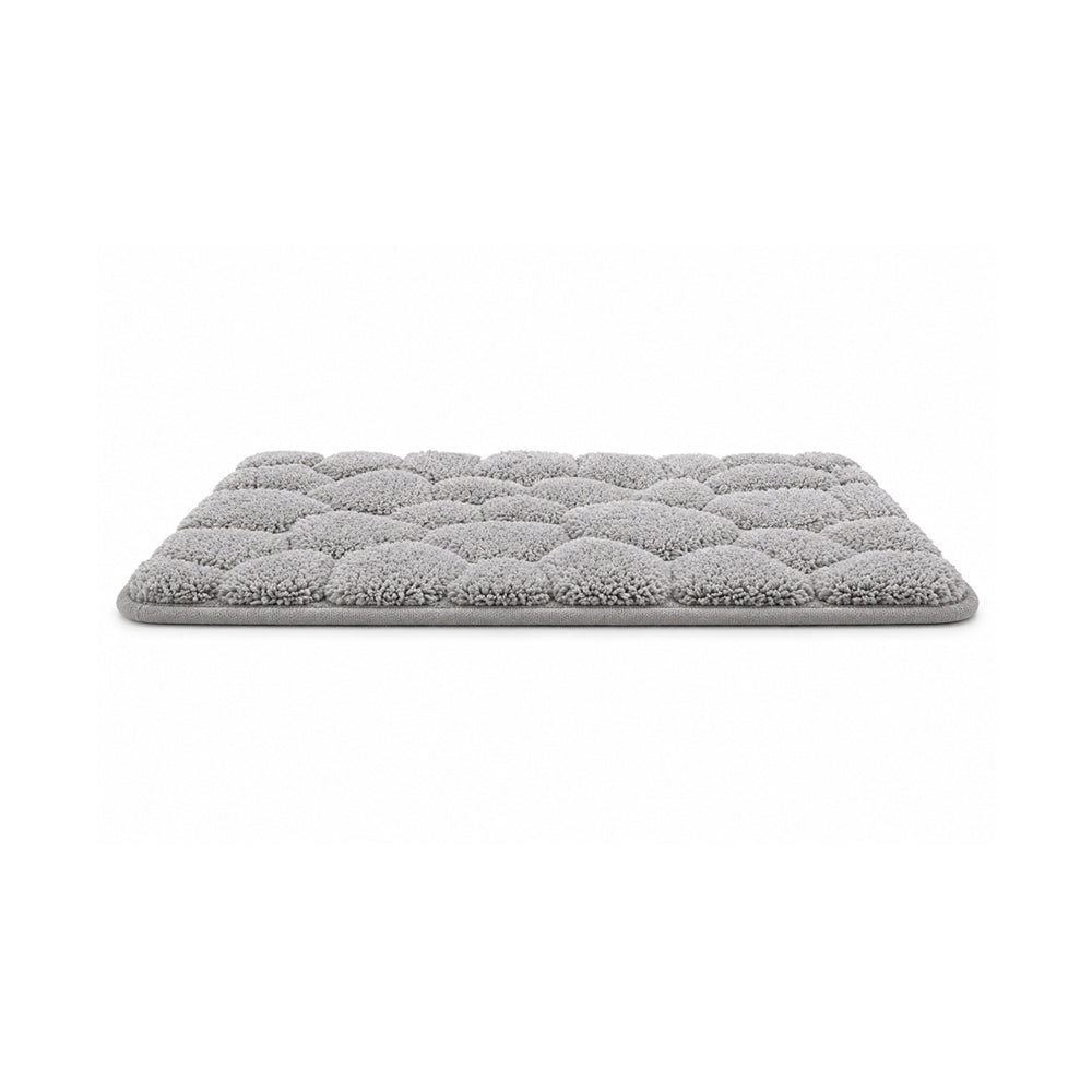 Memory Foam Bath Mat Light Gray Pebble