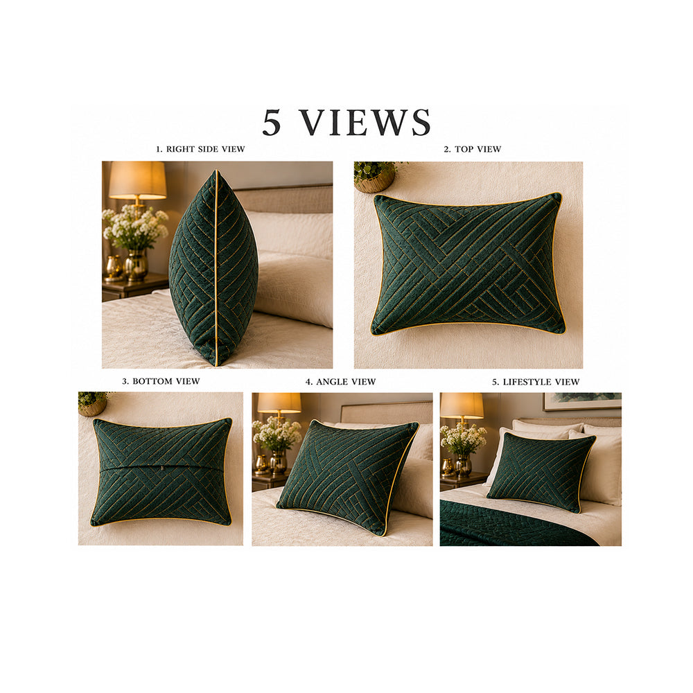 Quilted Green Pillow