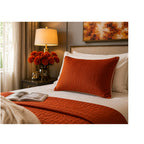 Burnt Orange Striped Soft Pillow