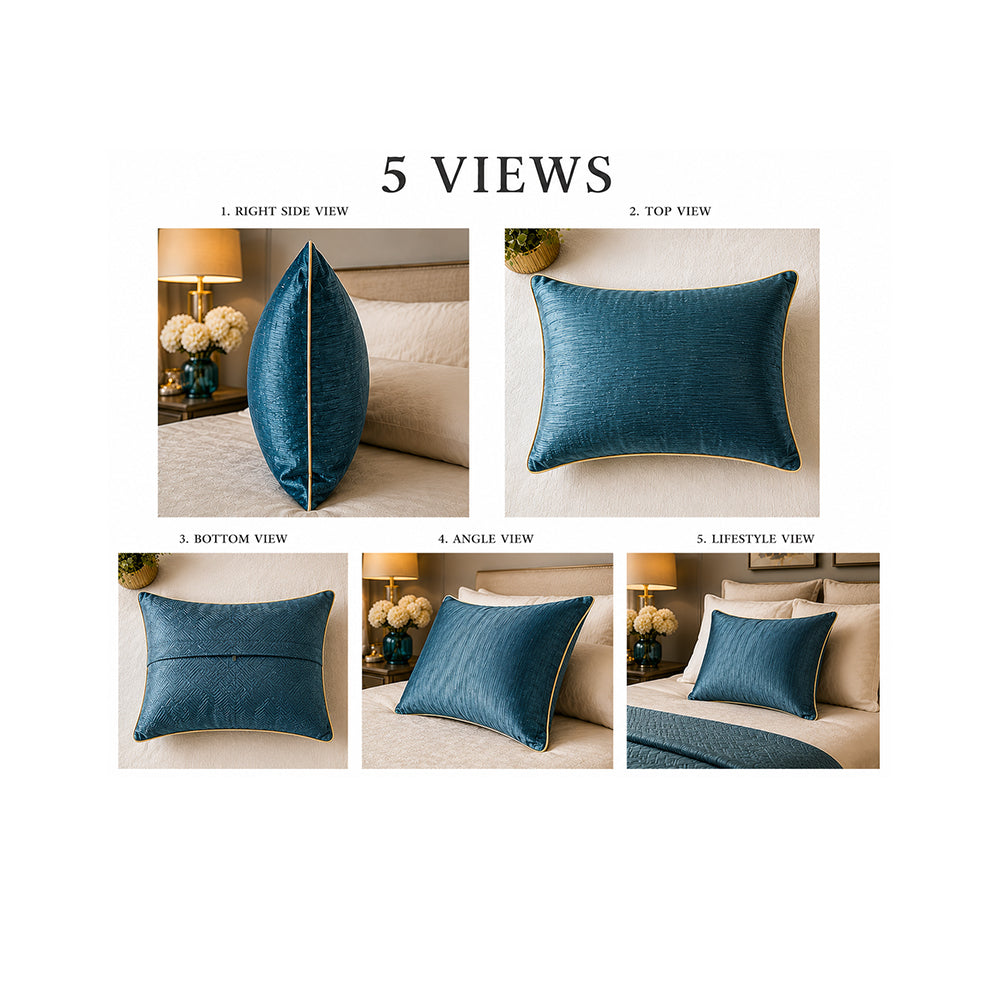 Dark Green Metallic Pillow