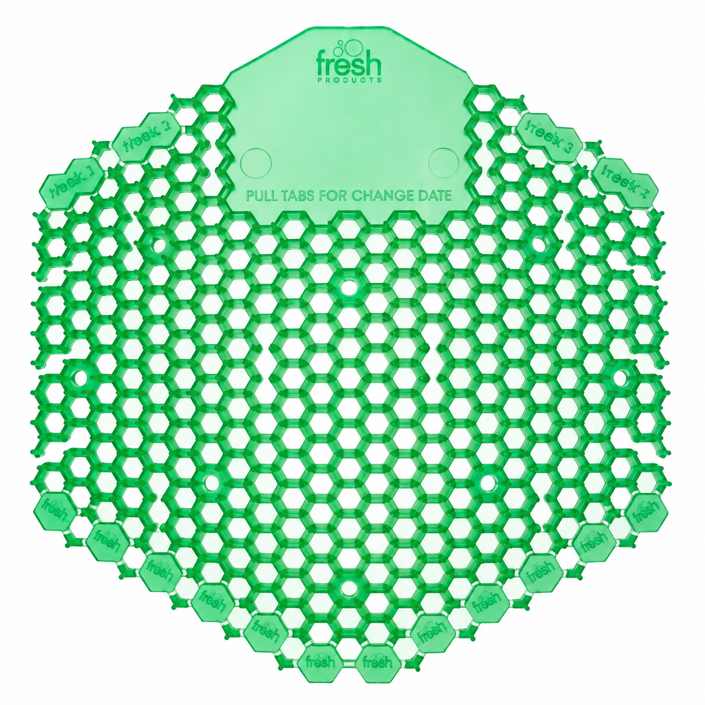 Scented Wave Urinal Screens – Green, 10 Pieces/Case | Commercial Restroom Freshener