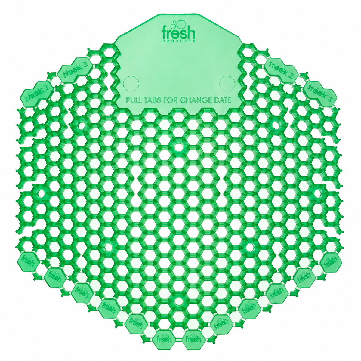 Scented Wave Urinal Screens – Green, 10 Pieces/Case | Commercial Restroom Freshener