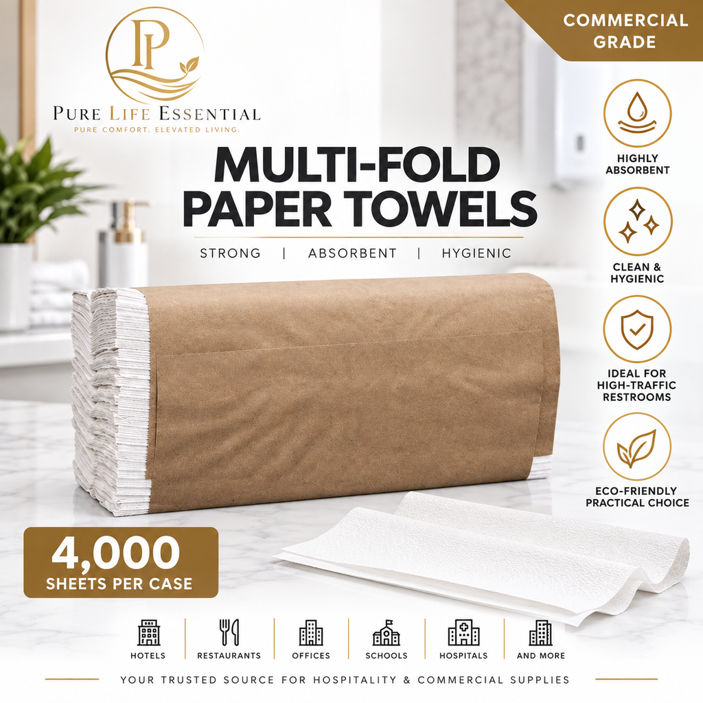 White Multi-Fold Paper Towels – 4,000 Sheets/Case | Commercial & Hospitality