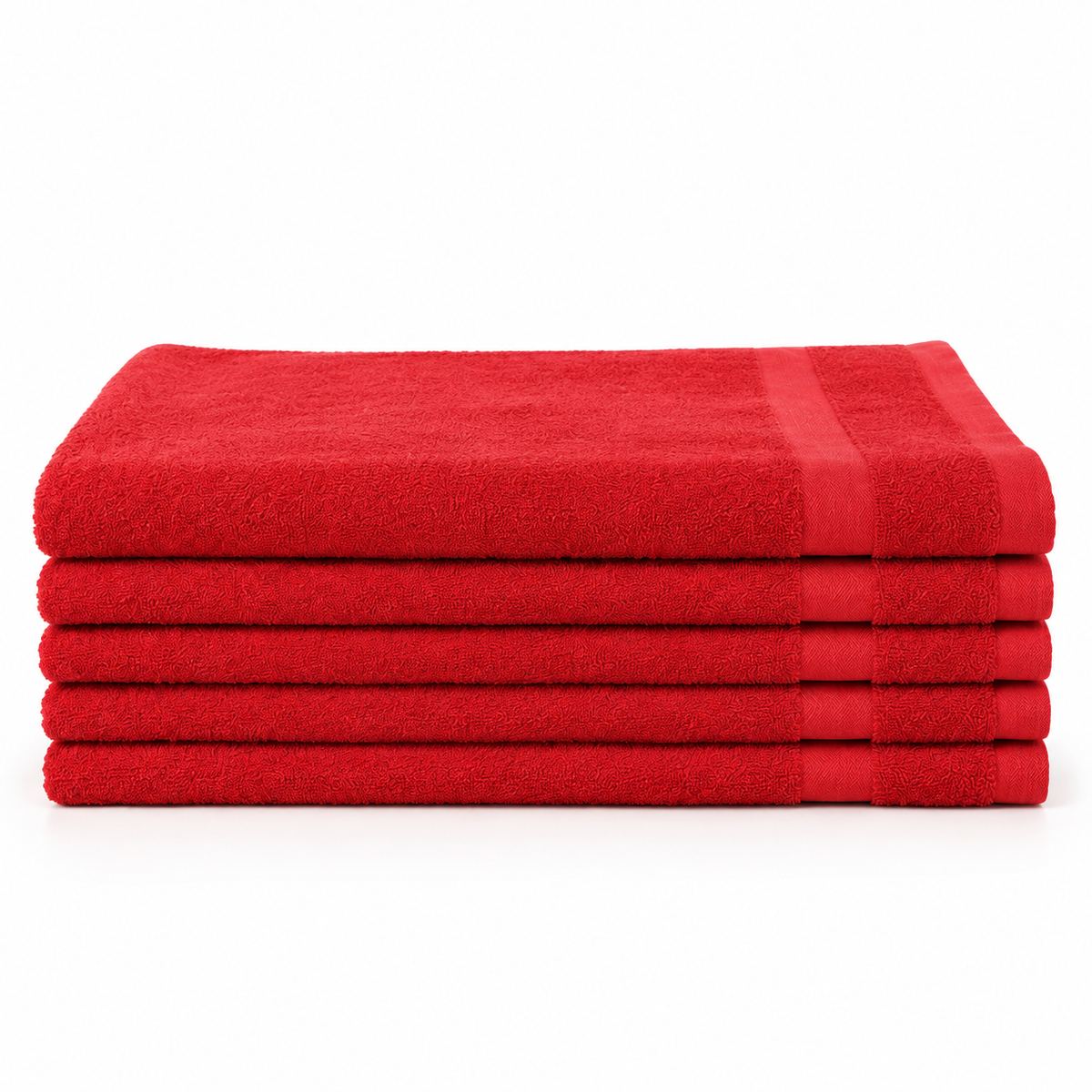 Premium Hotel Quality Hand, Gym & Salon Towels – Red 16" × 27" | 3.0 lb/dozen