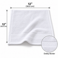 Restroom Wash Cloth, 12x12, 1.0 Lbs, Dobby Border, 300 pcs/case